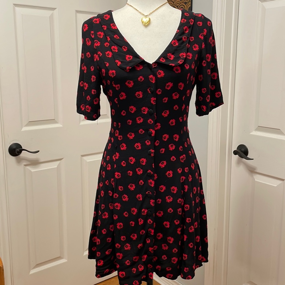 Printed corset mini dress